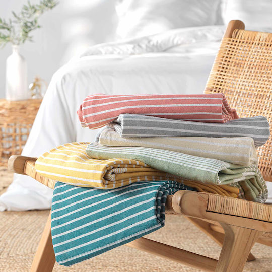 L-c Adele Pique Blanket Semi-Double 180x220cm Blue