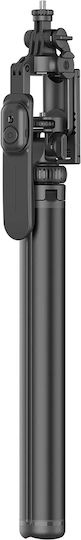 Techsuit Baston pentru selfie cu Bluetooth / Telecomandă Negru