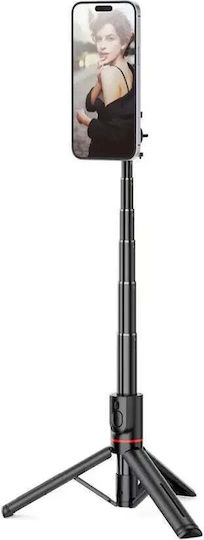 Tech-Protect L06S Selfie Stick με Bluetooth Μαύρο