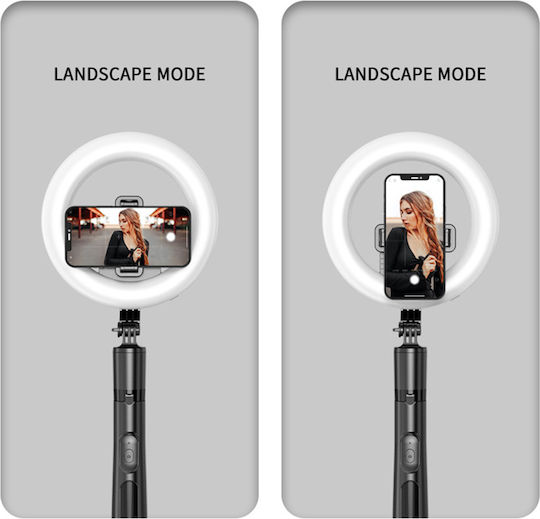 Techsuit Selfie Stick με Bluetooth / Τηλεχειριστήριο Γκρι