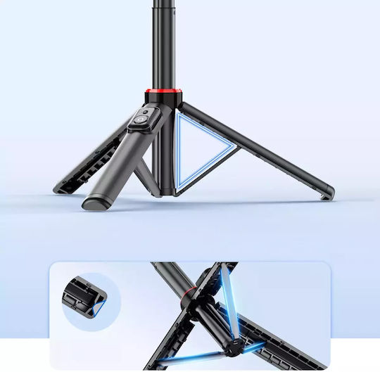 Hurtel Selfie-Stick mit Bluetooth / Fernsteuerung Schwarz