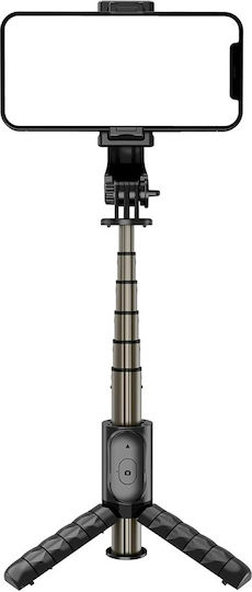 Techsuit Selfie Stick με Bluetooth / Τηλεχειριστήριο Μαύρο