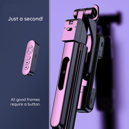 Techsuit Selfie Stick με Bluetooth / Τηλεχειριστήριο Μαύρο