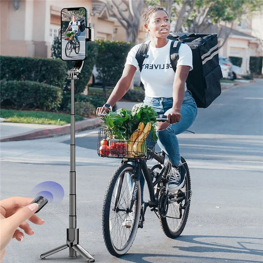 Techsuit Selfie Stick με Bluetooth / Τηλεχειριστήριο Μαύρο