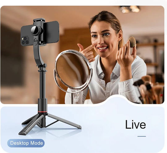 Techsuit Selfie Stick with Bluetooth & Remote Control L19 Black