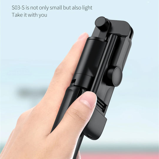 Techsuit Selfie-Stick mit Bluetooth / Fernsteuerung Schwarz