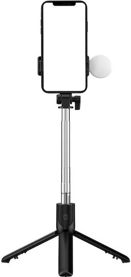 Hurtel Wr1yxs Selfie Stick με Bluetooth / Τηλεχειριστήριο Μαύρο