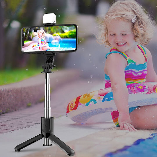 Techsuit Selfie Stick με Bluetooth / Τηλεχειριστήριο Μαύρο