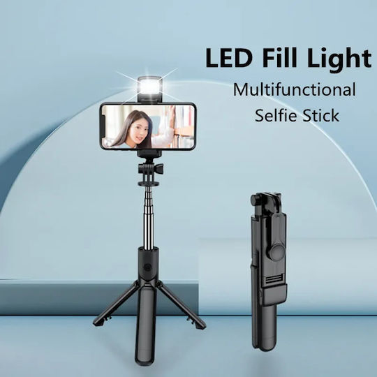 Techsuit Selfie-Stick mit Bluetooth / Fernsteuerung Schwarz