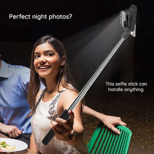 Techsuit Selfie Stick με Bluetooth / Τηλεχειριστήριο Μαύρο