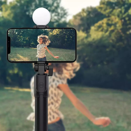 Hurtel Wr1yxs Selfie Stick με Bluetooth / Τηλεχειριστήριο Μαύρο