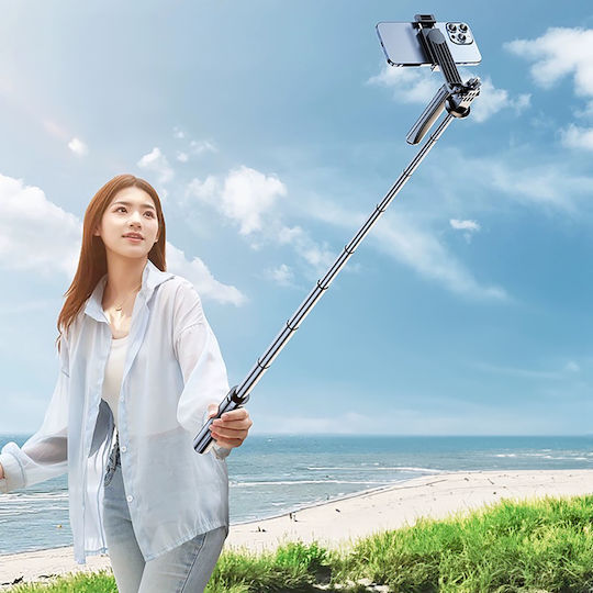 Hurtel Selfie-Stick mit Bluetooth / Fernsteuerung Schwarz