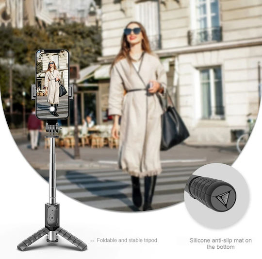 Techsuit Selfie Stick με Bluetooth / Τηλεχειριστήριο Μαύρο