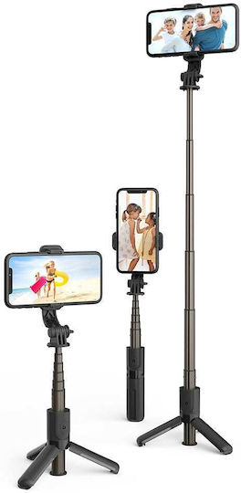 Techsuit Selfie Stick με Bluetooth / Τηλεχειριστήριο Μαύρο
