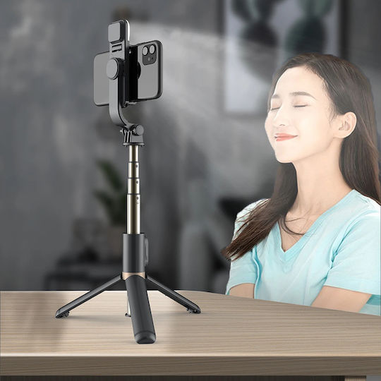 Techsuit Selfie Stick με Bluetooth / Τηλεχειριστήριο Μαύρο