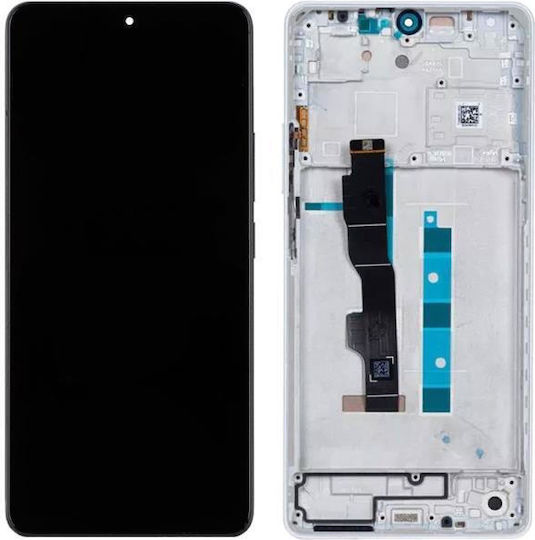 Xiaomi Screen with Touch Mechanism and Frame for Xiaomi Redmi Note 13 5G (White)