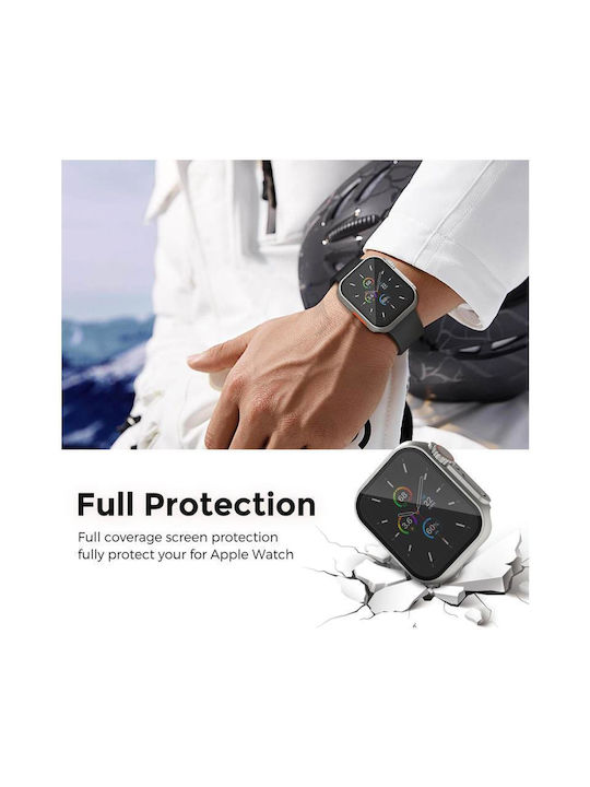 AHAstyle Wg115 Plastic Case in Silver color for Apple Watch 7, 8, 9 45mm