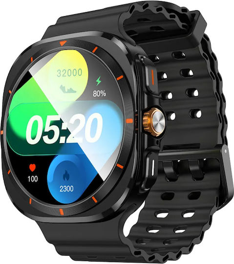 Hoco Y29 Call Aluminium 49mm Smartwatch (Μαύρο)