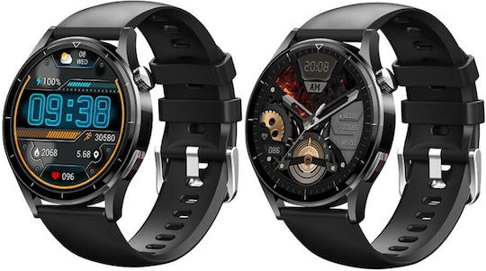 Tracer SM7 GP+ Line 45mm Smartwatch με Παλμογράφο (Μαύρο)