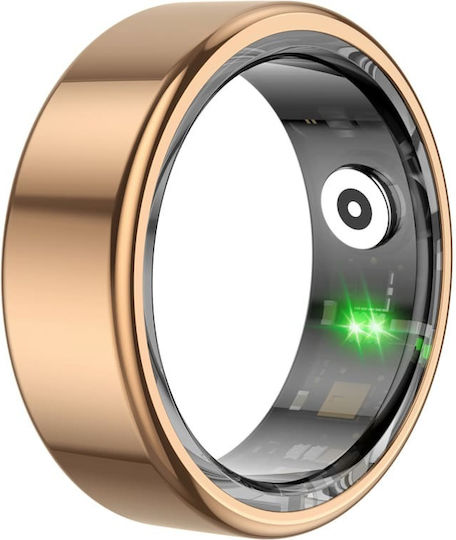 Maxlife MXSR-100 Size 11 Smart Ring 20.8mm Waterproof with Heart Rate Monitor Gold