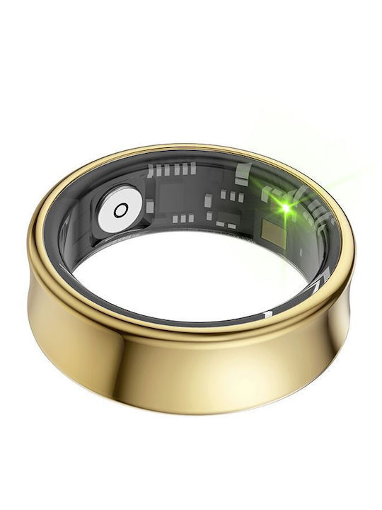 XO RS01 Smart Ring 16.1mm με Παλμογράφο Χρυσό