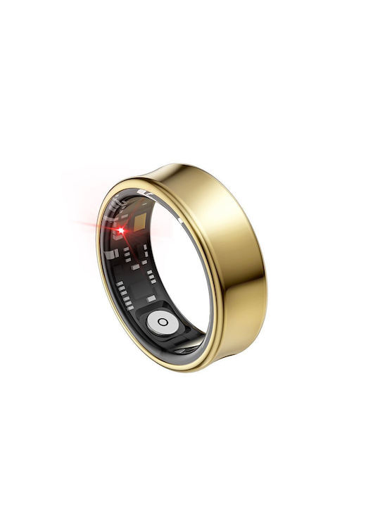 XO RS01 Smart Ring 16.1mm με Παλμογράφο Χρυσό