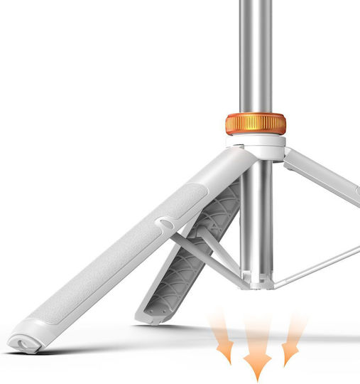 Tech-Protect L03s Selfie Stick Τρίποδο Κινητού Bluetooth Λευκό