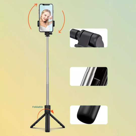 Селфи стик Hurtel Selfie Stick Wry1s телескопичен статив 0.7м телефон черен