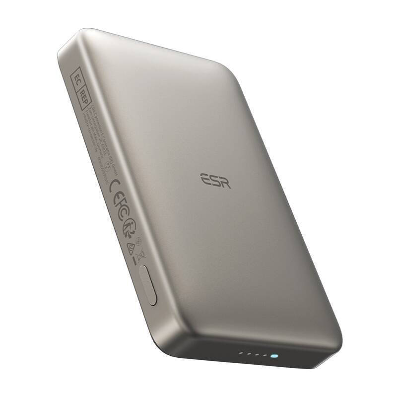 ESR Qi2 MagSlim MagSafe Power Bank 10000mAh 15W Titanium