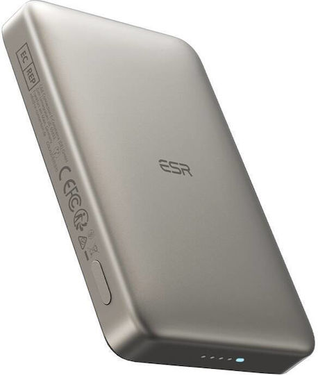 ESR Qi2 MagSlim MagSafe Power Bank 10000mAh 15W Titanium