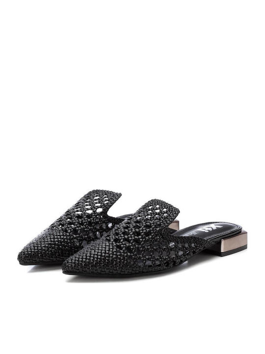 Flach Mules in Schwarz Farbe