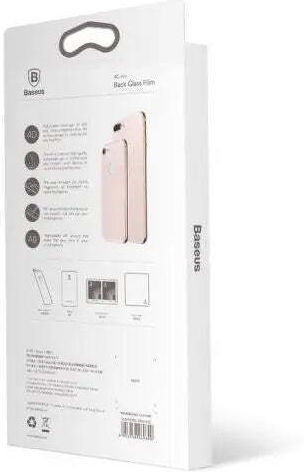 Baseus 4D Arc Glass 0.3mm Back Protection for iPhone 8/7 Plus In Gold Colour
