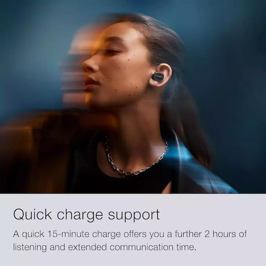 Bowers & Wilkins Pi8 In-ear Bluetooth Handsfree Ακουστικά με Αντοχή στον Ιδρώτα και Θήκη Φόρτισης Anthracite Black
