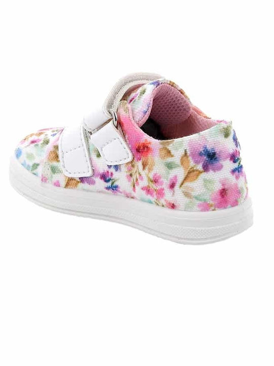 Παιδικά Sneakers Ανατομικά με Σκρατς Λευκά