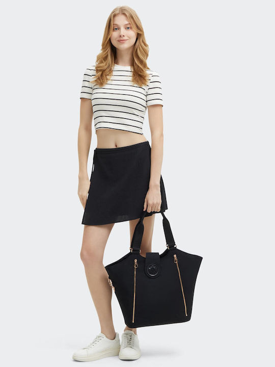 Damentasche Schultertasche Schwarz