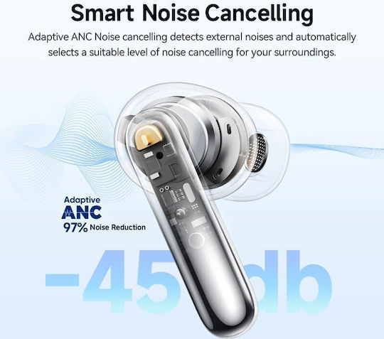 QCY Melobuds N50 Bluetooth Handsfree Earphones with Sweat Resistance and Charging Case White