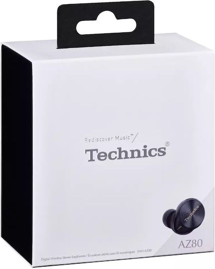 Technics EAH-AZ80E-K In-ear Bluetooth Handsfree Earphones with Sweat Resistance and Charging Case Black