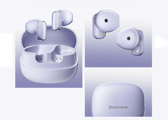 BlackView AirBuds 20 Bluetooth-Freisprecheinrichtung Kopfhörer mit Schweißresistenz und Ladeetui Lila