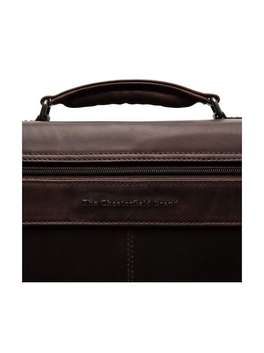 Leder Herrentasche Geldbörse Braun