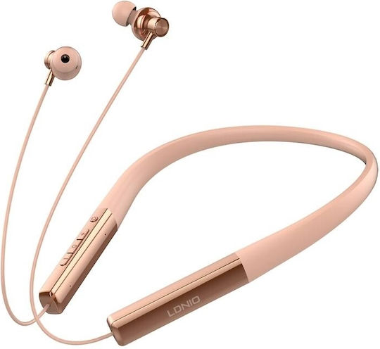 Ldnio N01 In-ear Bluetooth Handsfree Ακουστικά Ροζ Χρυσό