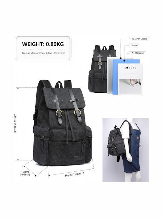 Miss Lulu Backpack Μαύρο