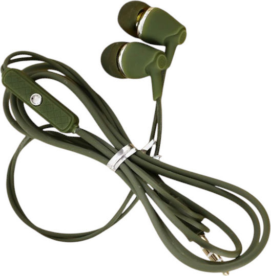 EV-190 EV190 In-ear Handsfree με Βύσμα 3.5mm Μαύρο