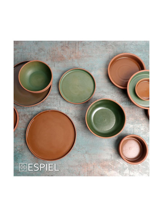 Stoneware Round Deep Green Dip Bowl 600ml Φ14.5xh6cm Aida Espiel Hev106 00047804