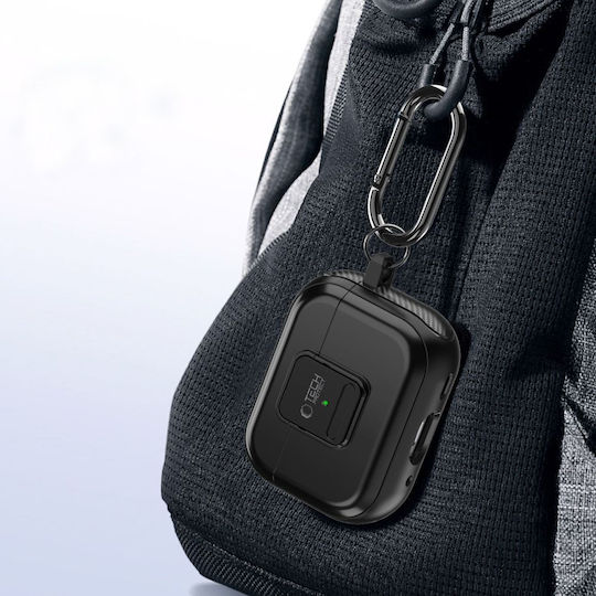 Tech-Protect Defender Hook Magsafe Θήκη Σιλικόνης με Γάντζο σε Μαύρο χρώμα για Apple AirPods Pro 2