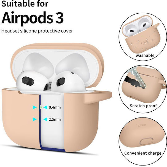 Tech-Protect Silicone Hook Hülle Silikon mit Haken Caffe Latte für Apple AirPods 3