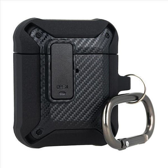 Sonique Nitro Case Silicone with Hook in Black color for Apple AirPods Pro