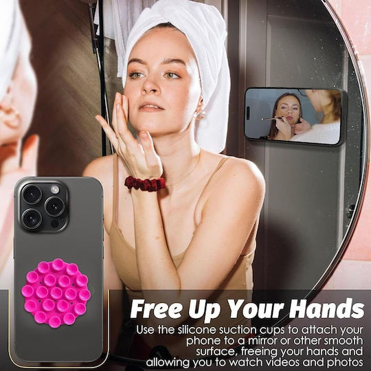 Techsuit Holder Αντιολισθητική Βάση Κινητού σε Ροζ χρώμα