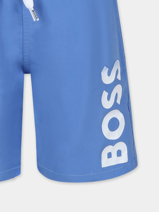 Boss Kids Swimwear Swim Shorts Navy, Light Blue