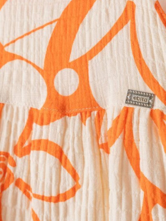 Kinderkleid Ärmellos Orange