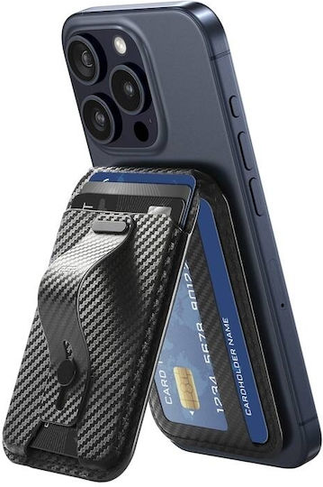 ESR MagSafe Magnetische Griff Brieftasche Faltständer Schwarz Carbon